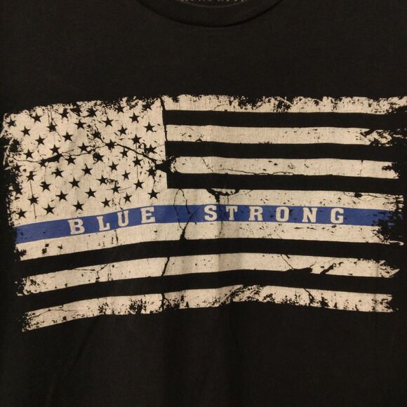 Grunt Style tshirt mens M Medium navy blue strong american flag officer short sl - Picture 3 of 8